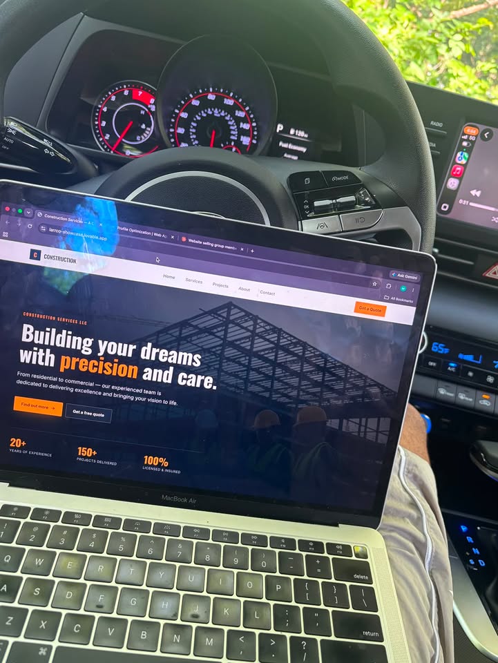 Working on a client site from the road