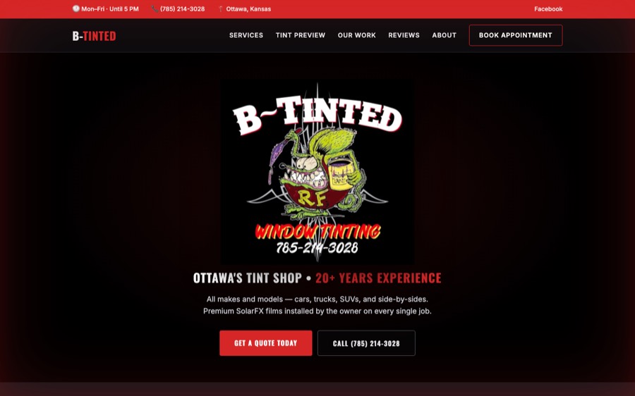 B-Tinted website