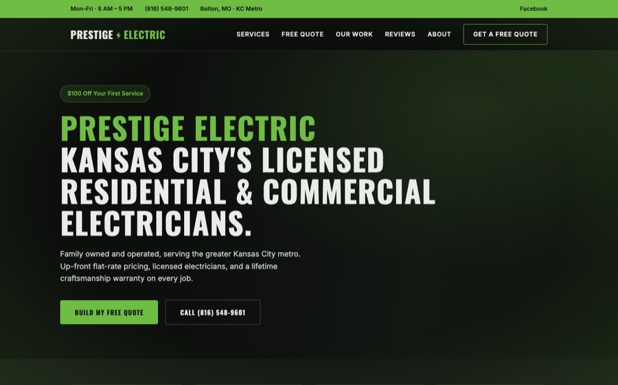 Prestige Electric website